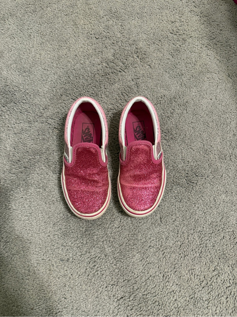 Vans Kids' Slip-On Glitter Sneakers - Pink size 11